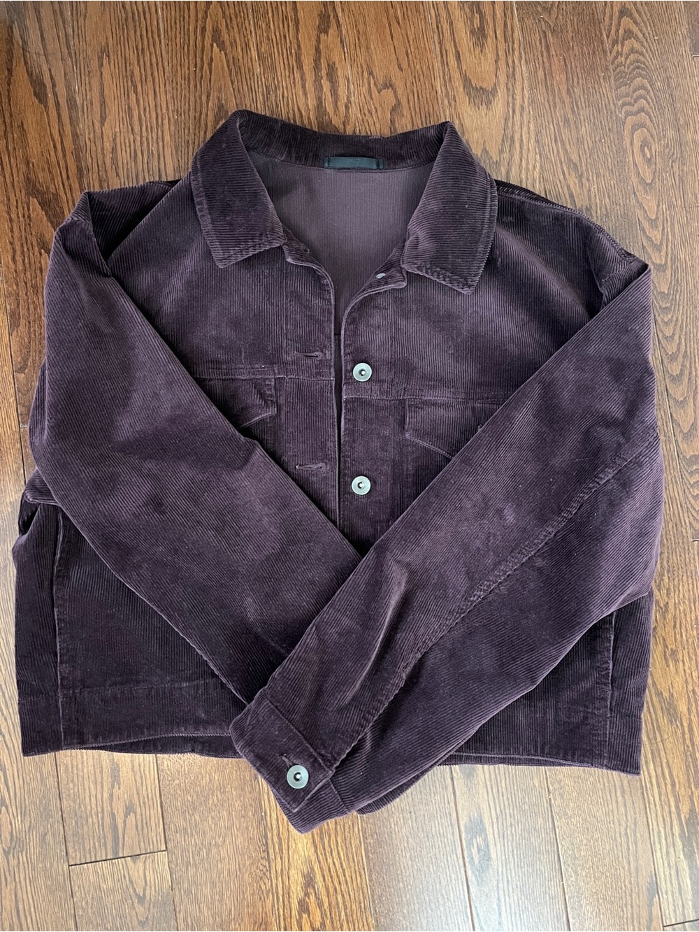 Uniqlo Corduroy Overshirt Jacket in Deep Plum